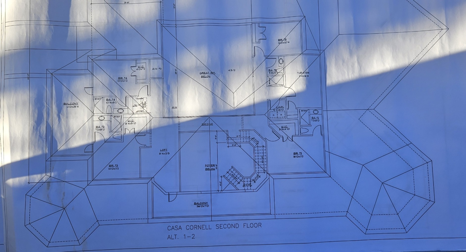 Second floor plan as photographed